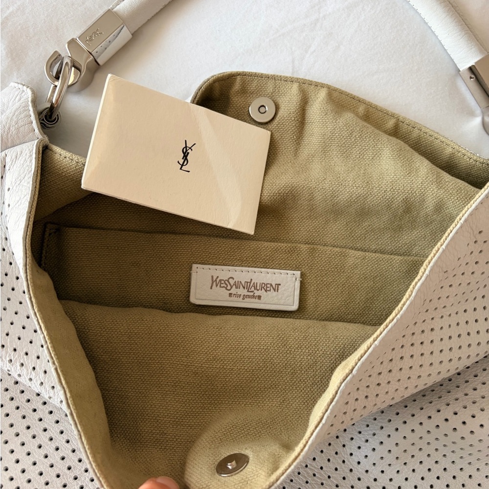 YSL Roadie Hobo Bag - White - Picture 3 of 11